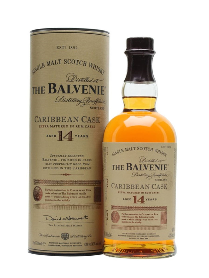 Balvenie Caribbean Cask 14yr old ABV: 43%