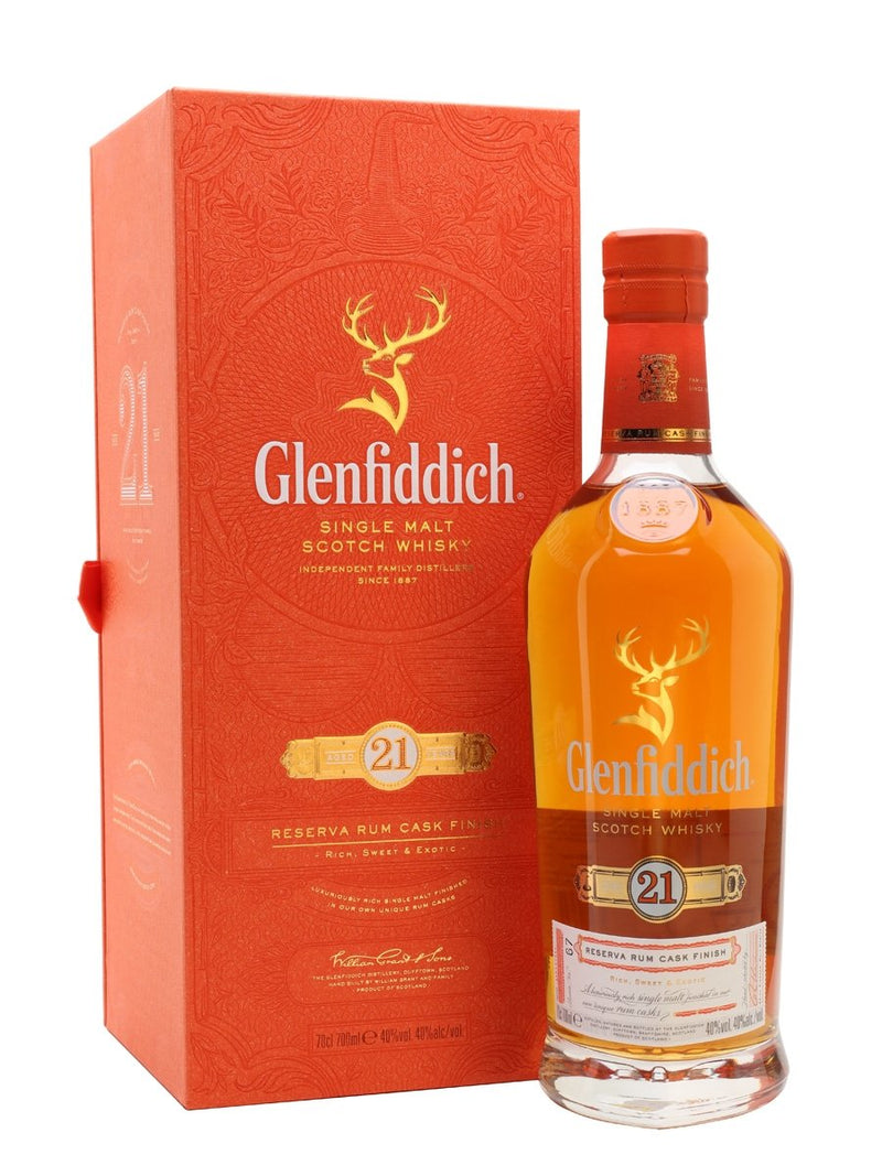 Glenfiddich 21yr old Reserva Rum Cask ABV: 40%