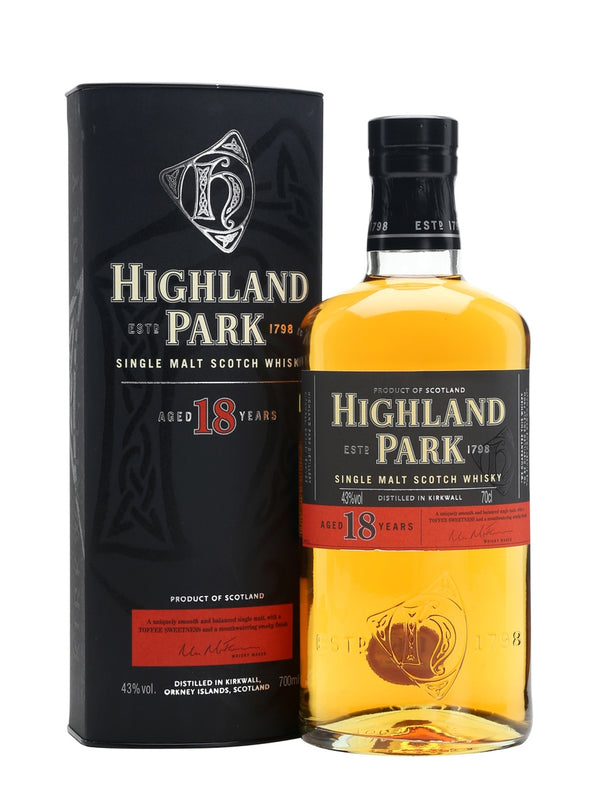 Highland Park 18yr old ABV: 43%